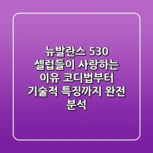 뉴발란스 530 셀럽들이 사랑하는 이유 코디법부터 기술적 특징까지 완전 분석