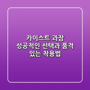카이스트 과잠, 성공적인 선택과 품격 있는 착용법