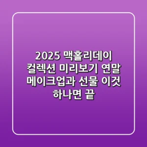 2025 맥홀리데이 컬렉션 미리보기: 연말 메이크업과 선물, 이것 하나면 끝!