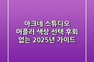 아크네 스튜디오 머플러 색상 선택, 후회 없는 2025년 가이드