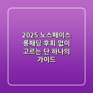 2025 노스페이스 롱패딩, 후회 없이 고르는 단 하나의 가이드