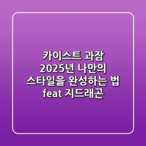 카이스트 과잠, 2025년 나만의 스타일을 완성하는 법 (feat. 지드래곤)