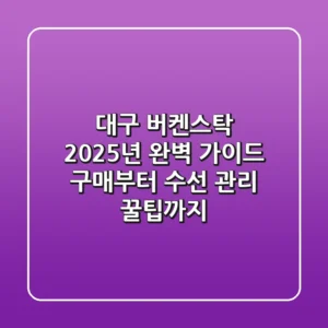 대구 버켄스탁, 2025년 완벽 가이드: 구매부터 수선, 관리 꿀팁까지!